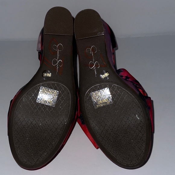 NWT Jessica Simpson Tyssie Women's Knot Ankle Wrap Platform 5” Wedge size 9 - Picture 4 of 4